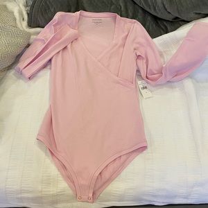 Banana republic new pink cotton bodysuit NWT